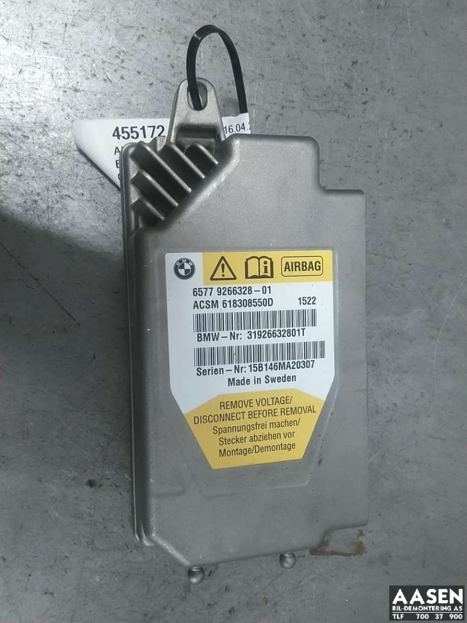 Airbag elektronikk til BMW 5-Serie GT 2009-2017 (F07) (F07) (65 77 9 266 328|6577 9266328-01|)