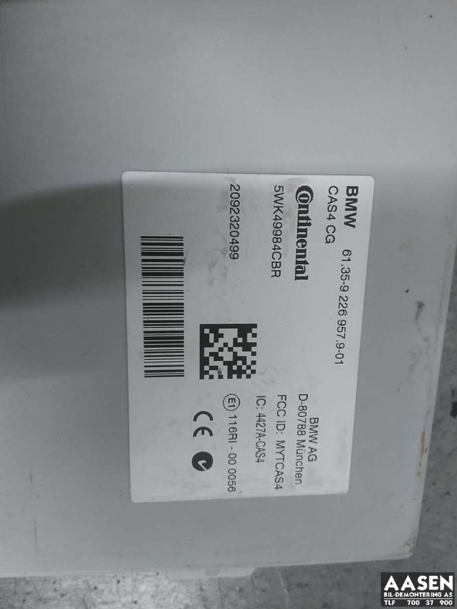 Styreenhet diverse til BMW 5-Serie GT 2009-2017 (F07) (F07) (61 35 6 809 374|61.35-9 226 957.9-01|)
