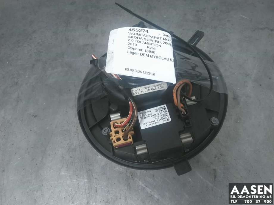 Varmeapparat motor til Škoda Superb, 2008-2015 (Type II)  (3C1 820 015 AA)