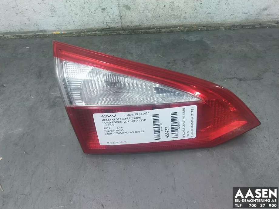 Baklykt venstre indre til Ford Focus, 2011-2014 (Type III, Fase 1)  (1775997)