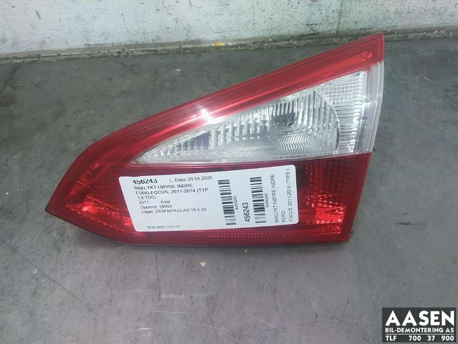 Baklykt høyre indre til Ford Focus, 2011-2014 (Type III, Fase 1)  (1775986)