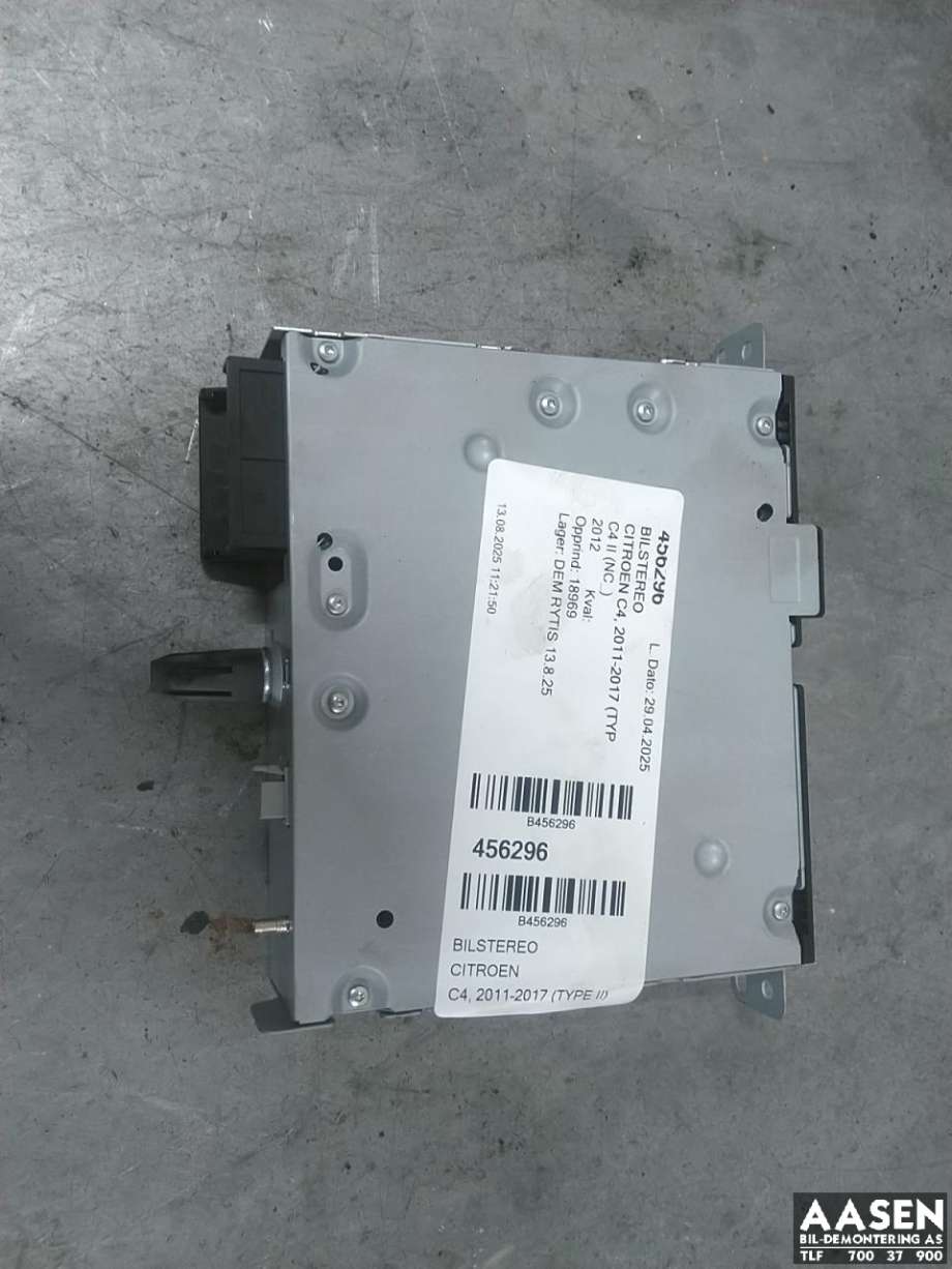 Bilstereo til Citroën C4 2011-2017 (Type II) (6574 SQ|16 138 425 80|16 117 291 80)