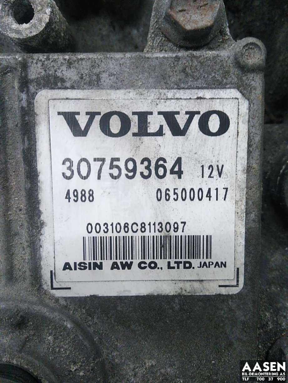 Girkasse automat til Volvo S80 2006-2013 (Type II, Fase 1)  (30681296|36050307|)