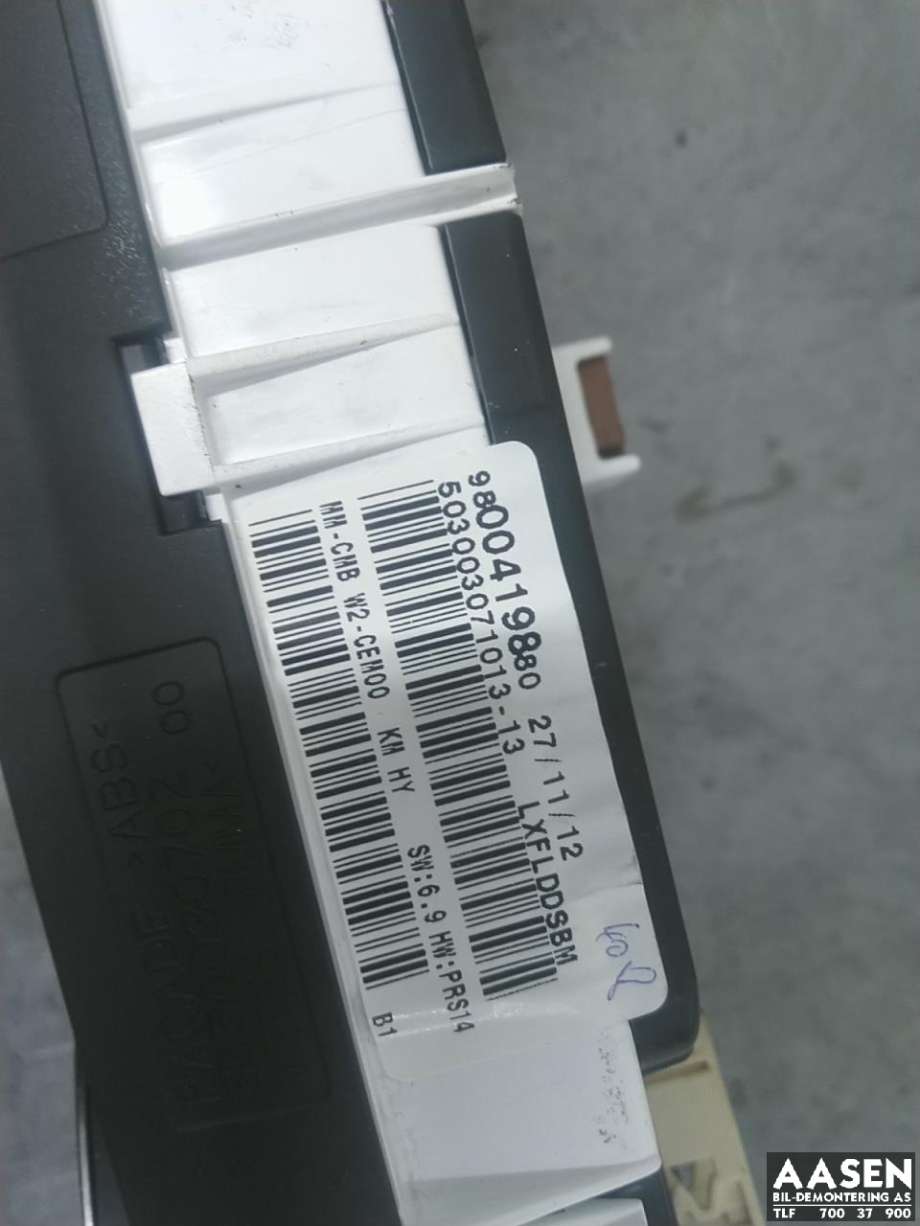 Instrumentpanel til Peugeot 508 2011-2014 (Type I, Fase 1)  (96 744 772 80|98 227 260 80|)