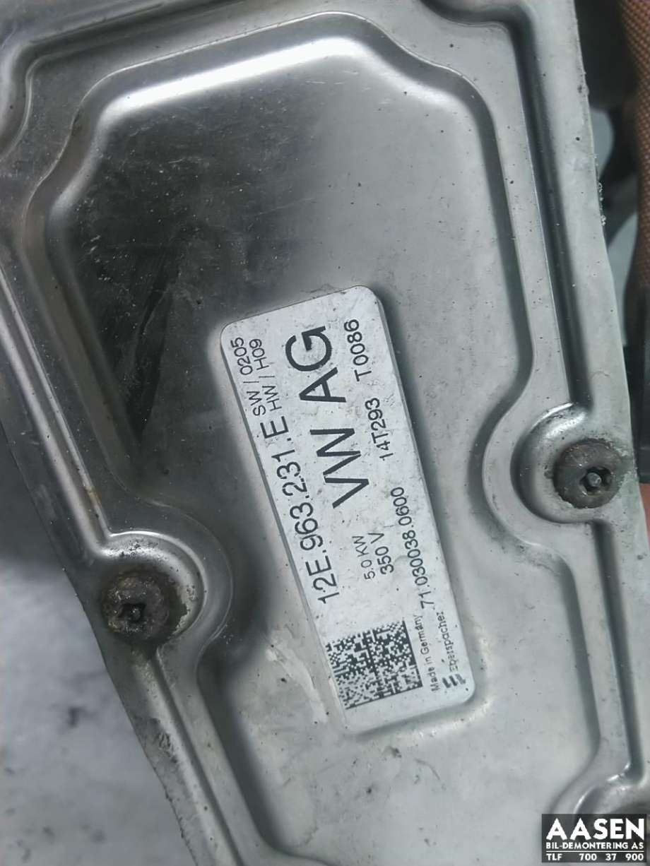 Varmeapparat PTC-heater til VW E-Up 2013-2019  (12E 963 231 E|12E 819 013 D|12E 819 013 G)