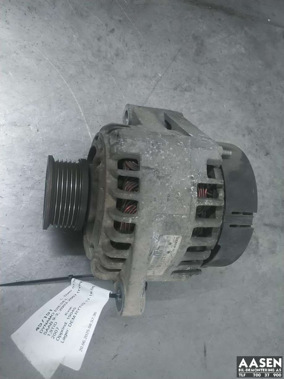 Dynamo diesel til Saab 9-3, 2003-2007 (Type II, Fase 1)  