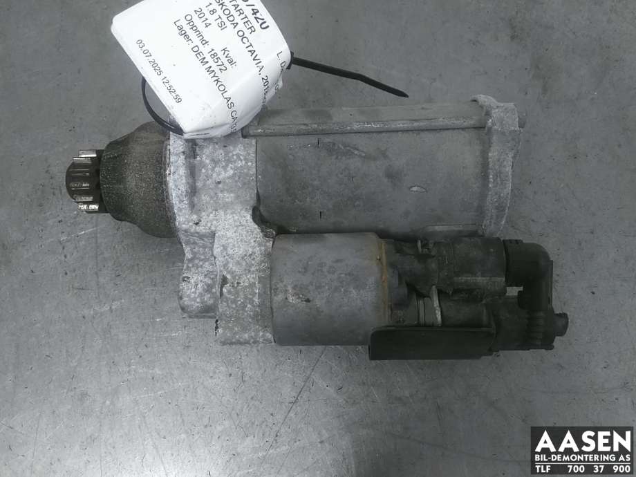 Starter til Škoda Octavia 2013-2016 (Type III, Fase 1) (BOSCH|0AM 911 023 N |0AM 911 023 NX|0AM 911 022 C|0AM 911 024 A|0AM 911 024 AX)