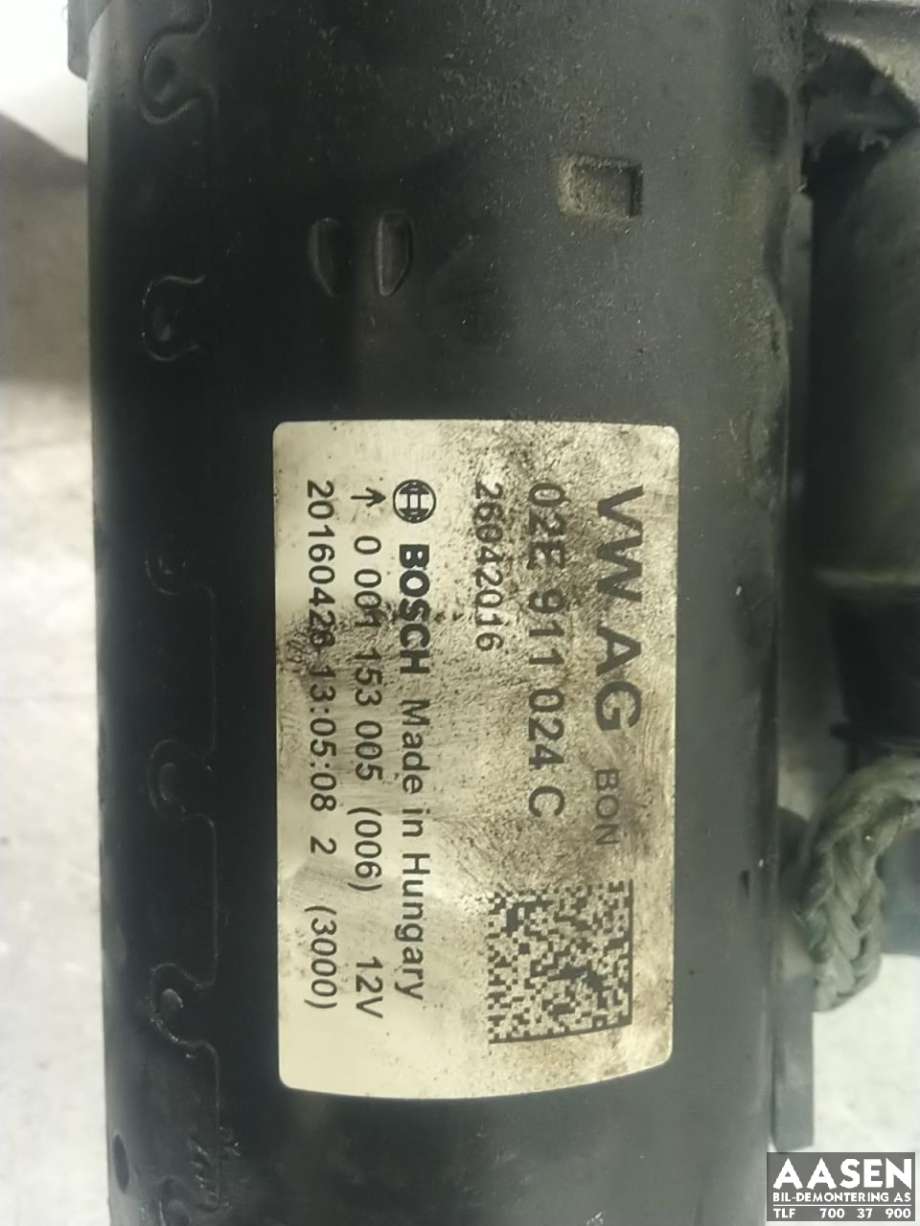 Starter diesel til VW Transporter / Caravelle 2015-2019 (T6) (T6) (02E 911 024 C|02E 911 024 CX|)
