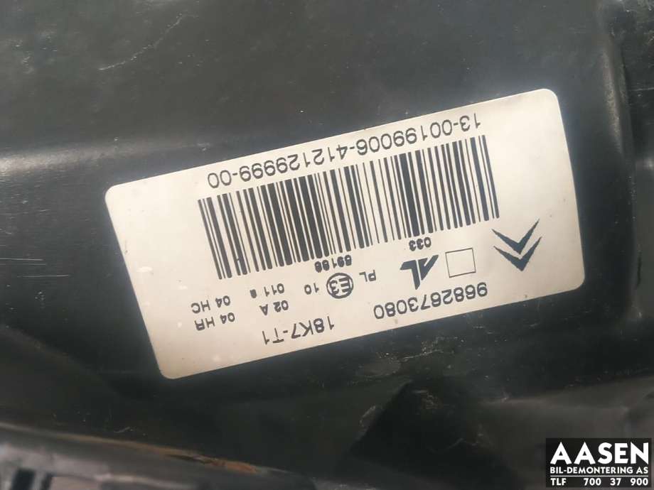 Frontlykt venstre halogen til Citroën C3 2002-2009 (Type I) (6208 85|)
