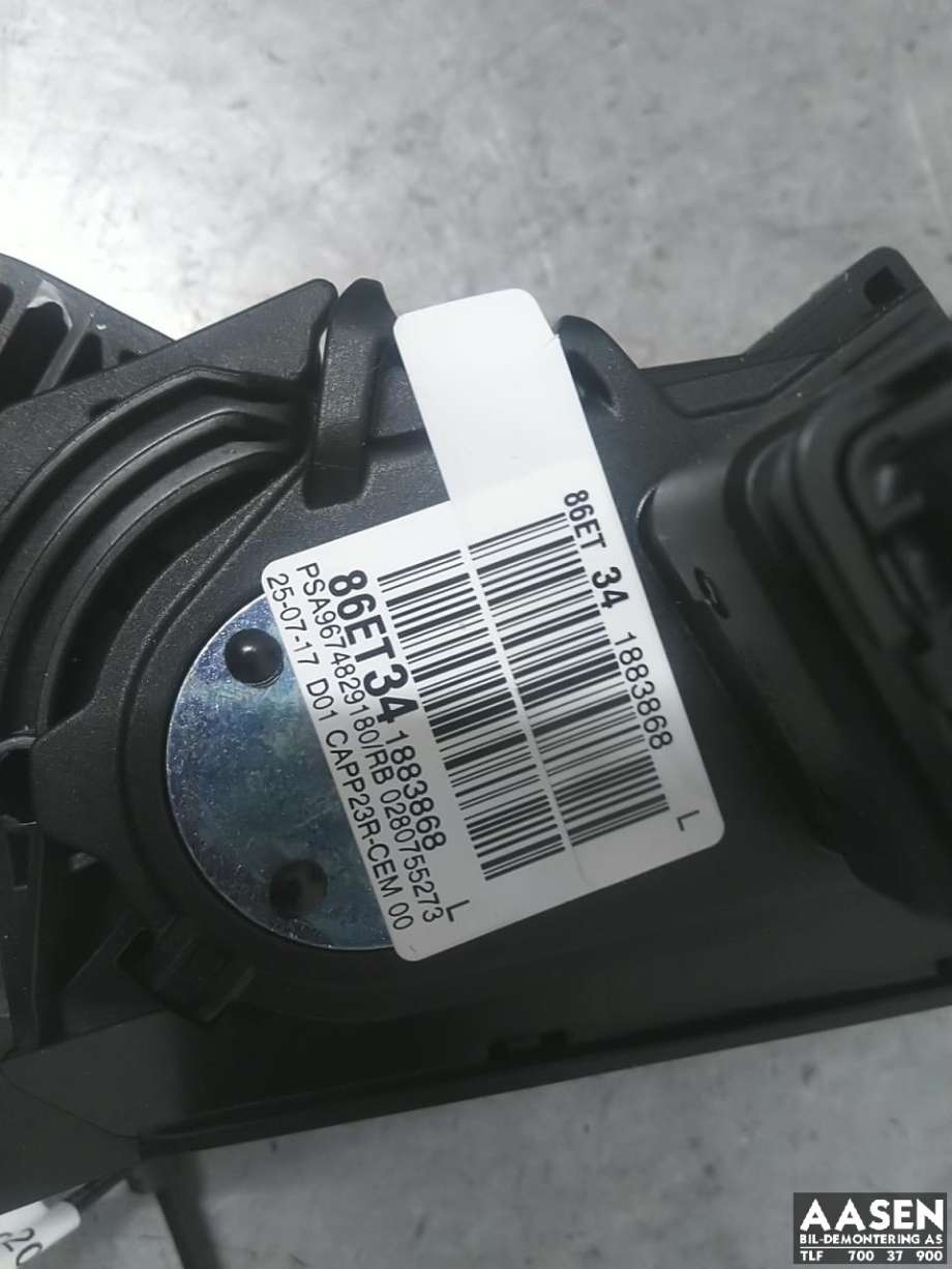 Pedal gass til Peugeot 5008 2017-->> (Type II)  (96 748 291 80|)