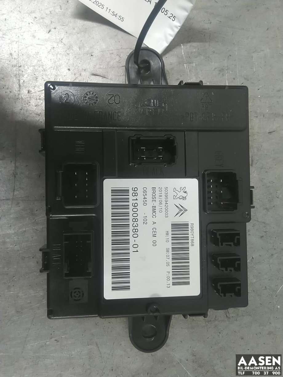 Styreenhet elektrisk bakluke til Peugeot 5008 2017-->> (Type II) (98 190 083 80|16 238 391 80|)