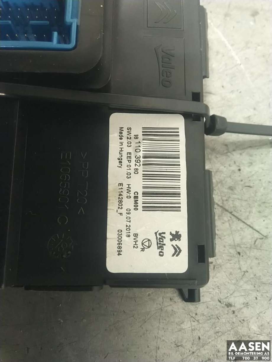 Styreenhet klima/aircondition til Peugeot 5008 2017-->> (Type II)  (98 110 392 80|)