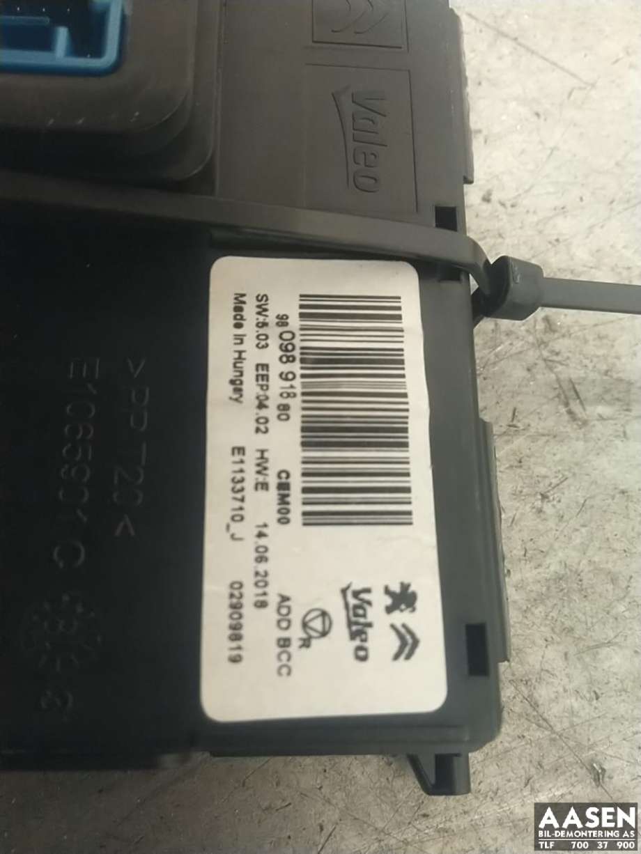 Styreenhet klima/aircondition til Peugeot 5008 2017-->> (Type II)  (98 098 918 80|)