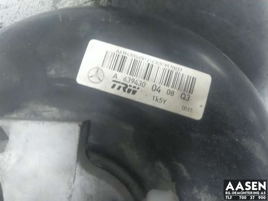 Bremsekraft-forsterker til Mercedes Vito/Viano 2010-2014 (Fase 2) (W639) (W639) (A 000 431 20 27|)