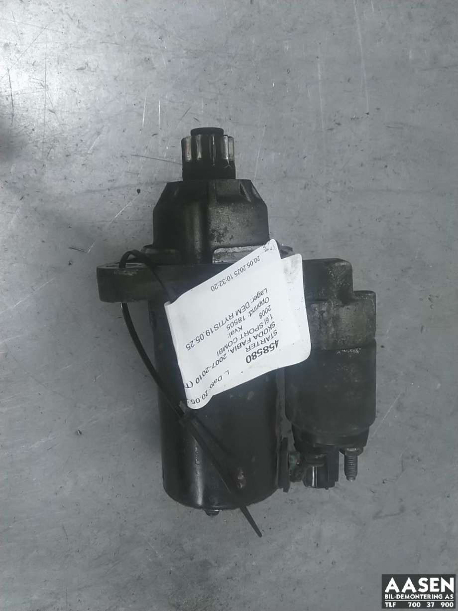 Starter til Škoda Fabia, 2007-2010 (Type II, Fase 1)  (02M 911 023 G)