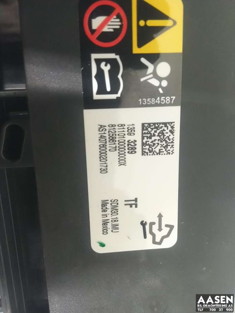 Airbag elektronikk til Opel Insignia A 2014-2017  