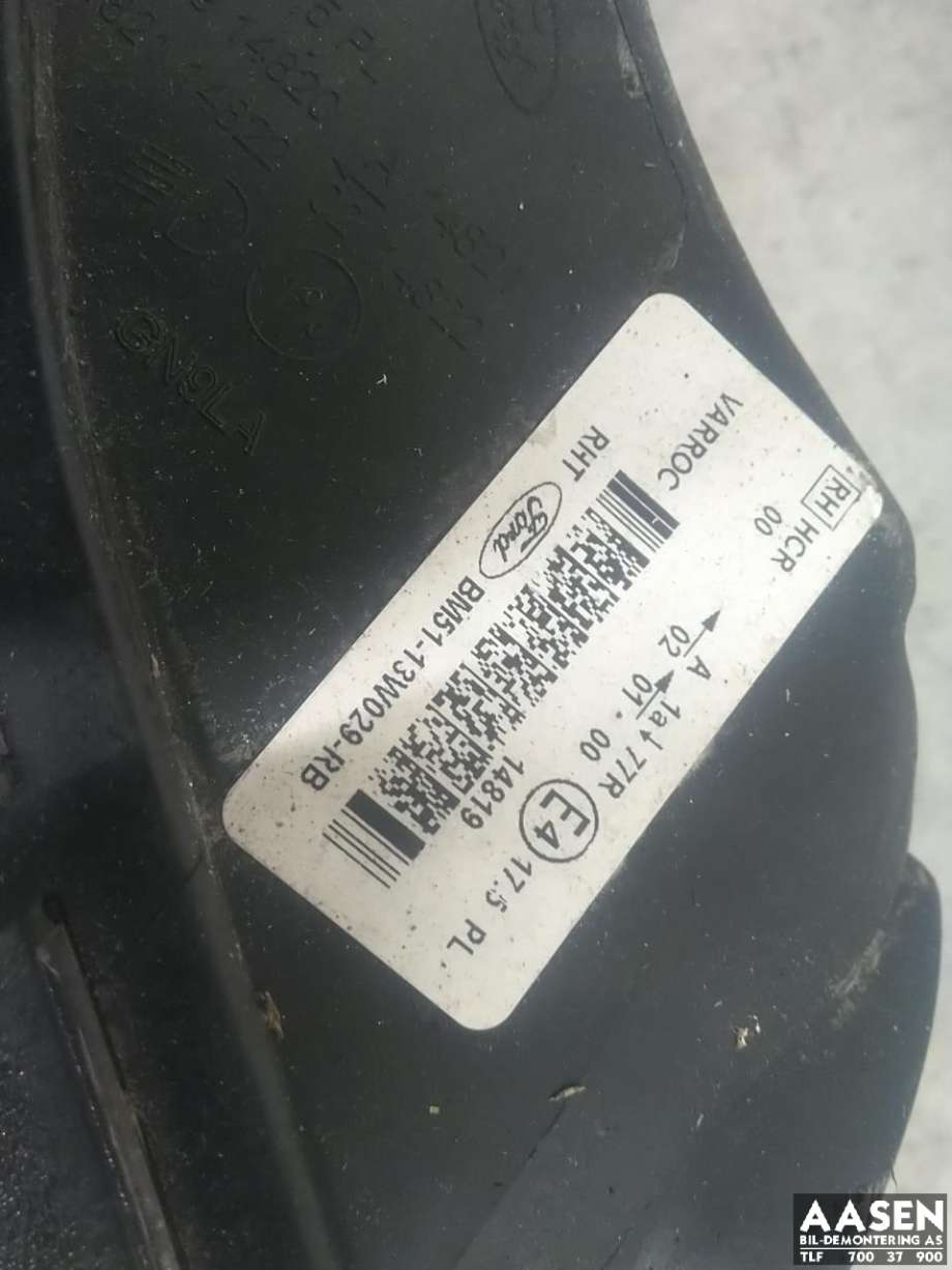 Frontlykt høyre halogen til Ford Focus 2011-2014 (Type III, Fase 1)  