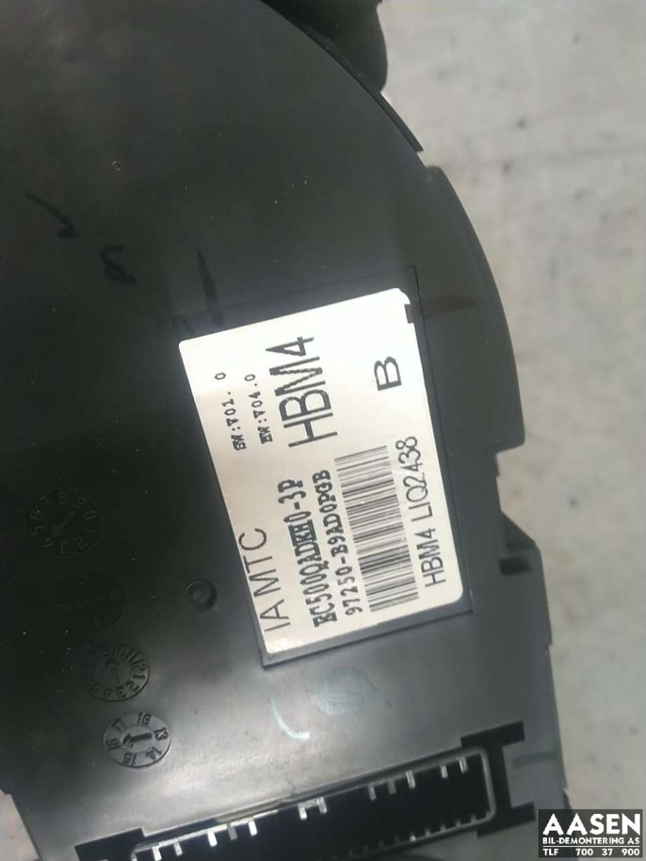 Varmeapparat betjening til Hyundai i10 2014-2018 (Type II)  (97250B 9AD0PGB|)