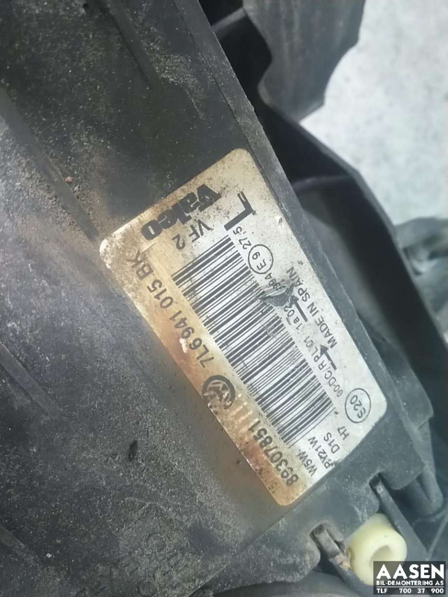 Frontlykt venstre xenon til VW Touareg 2003-2007 (Type I, Fase 1) (7L6 941 017 BG|)
