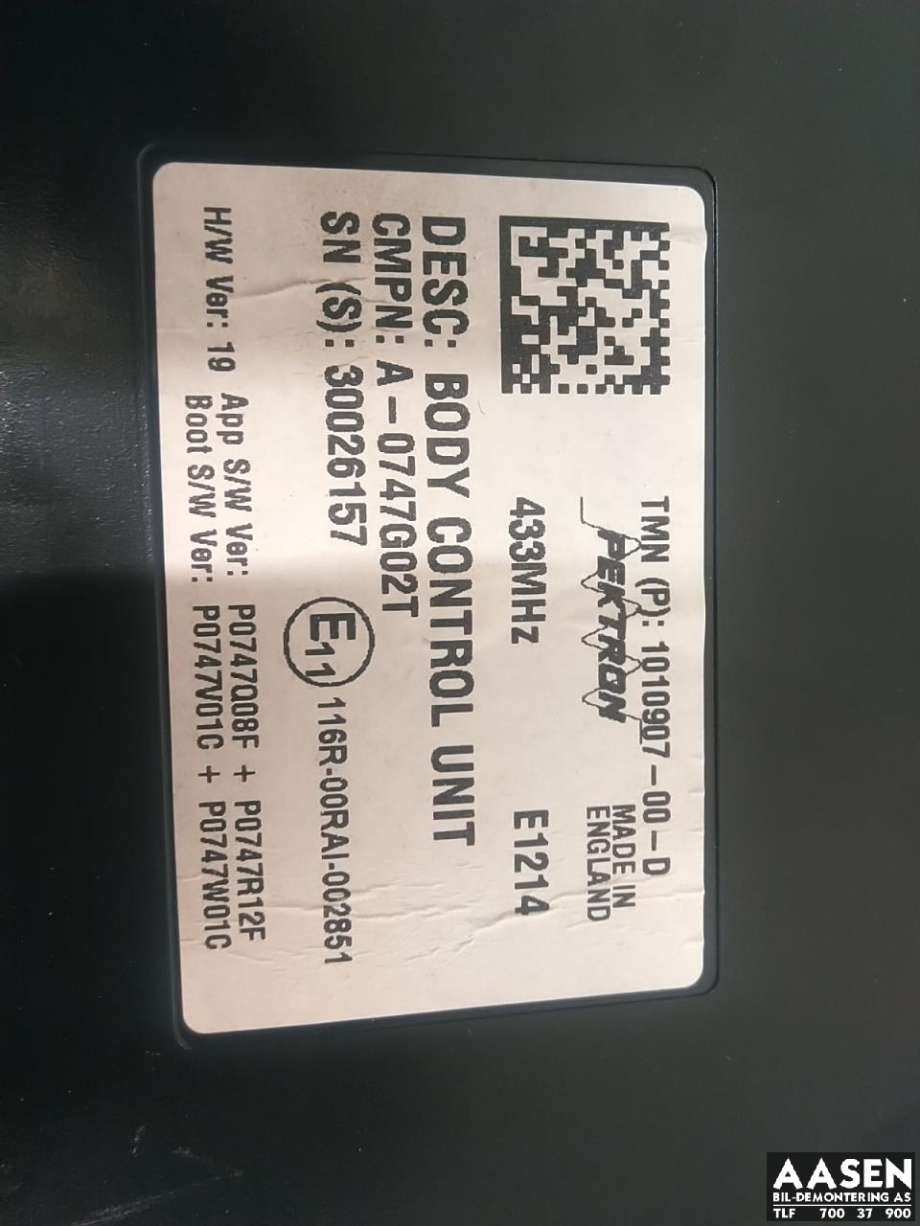 Styreenhet comfort (BCM) til Tesla Model S 2013-2016 (Fase 1) (1010907-00-D|)
