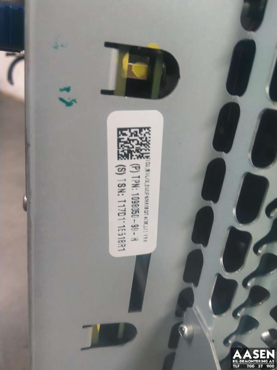 Multimedia display (MCU - Media Controller Unit) til Tesla Model S 2013-2016 (Fase 1)  (1098050-99-H|1015898-00-A|)