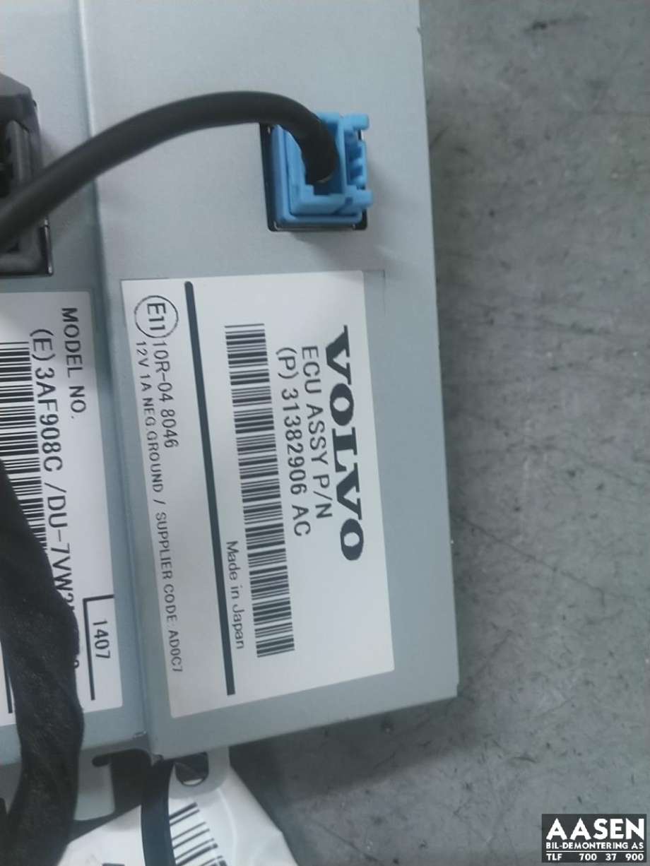 Bilstereo navigasjon skjerm til Volvo V40 2012-2019  (31382906 AC|36011464|1285041)