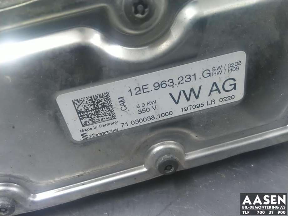 Varmeapparat PTC-heater til VW e-Golf 2017-2020 (Fase 2)  (5QE 819 013 AD|)