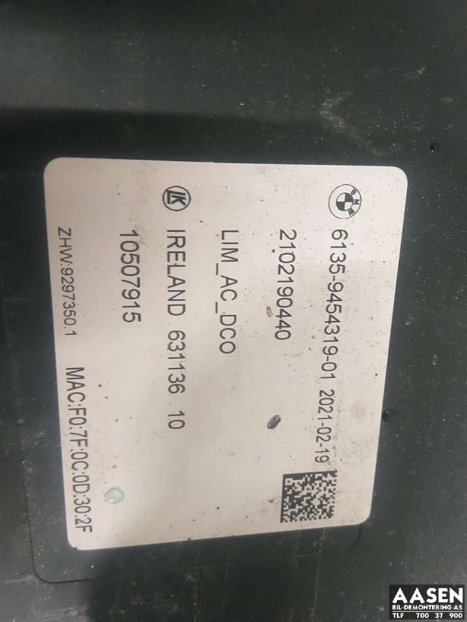 Styreenhet diverse til BMW i3 2013-2022  (61 35 9 454 319|)