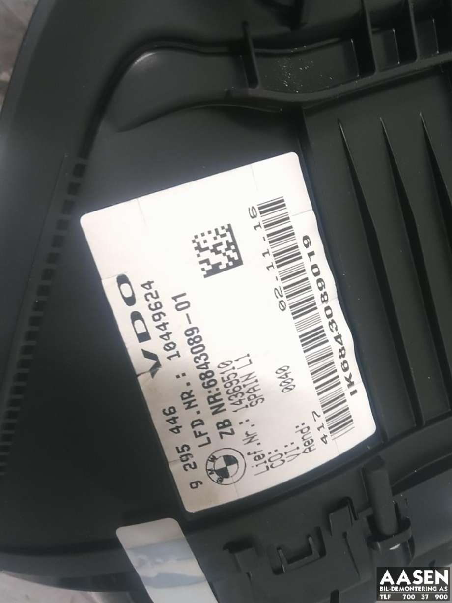 Instrumentpanel til BMW 2-Serie, Active/Gran Tourer 2014-->> (F45/F46) (F45/F46) (62 10 5 A03 E60|)