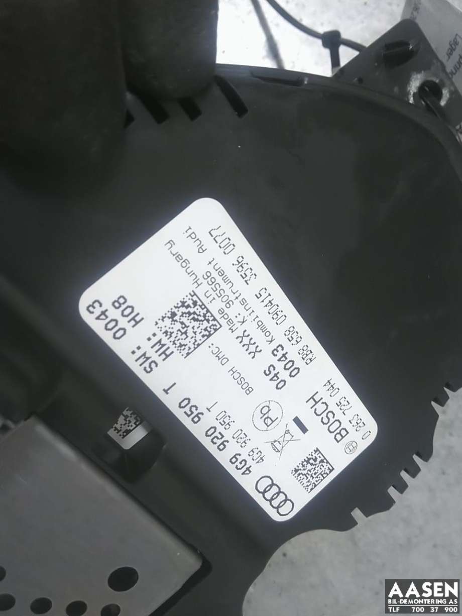 Instrumentpanel til Audi A6, Allroad 2015-2019 (Type III, Fase 2) (C7) (C7) (4G9 920 950 M|)