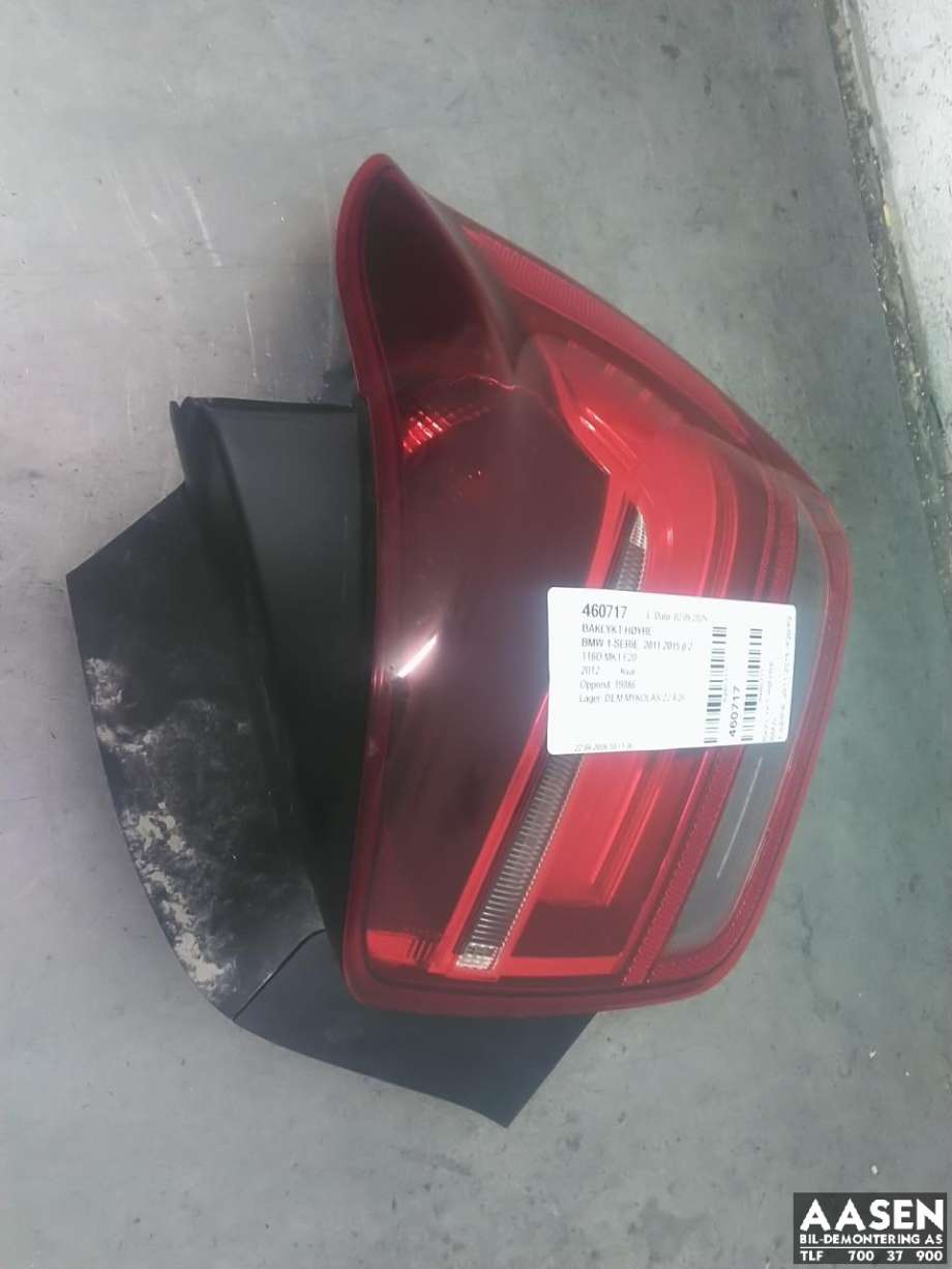 Baklykt høyre til BMW 1-Serie, 2011-2015 (Fase 1) (F20/F21) (F20/F21) (63 21 7 270 096)