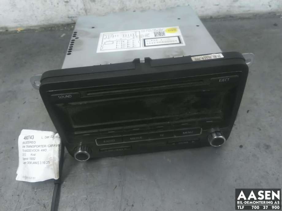 Bilstereo til VW Transporter / Caravelle, 2009-2015 (Fase 2) (T5) (T5) (5M0 057 186 J)