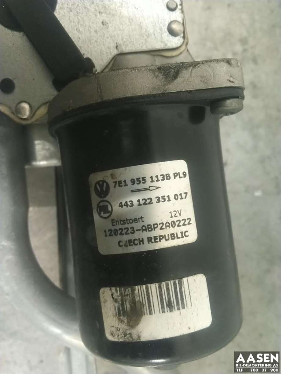 Viskermotor frontrute komplett m/overføring til VW Transporter / Caravelle 2009-2015 (Fase 2) (T5) (T5) (7H1 955 603 A|7E1 955 603 C|7E1 955 113 B)