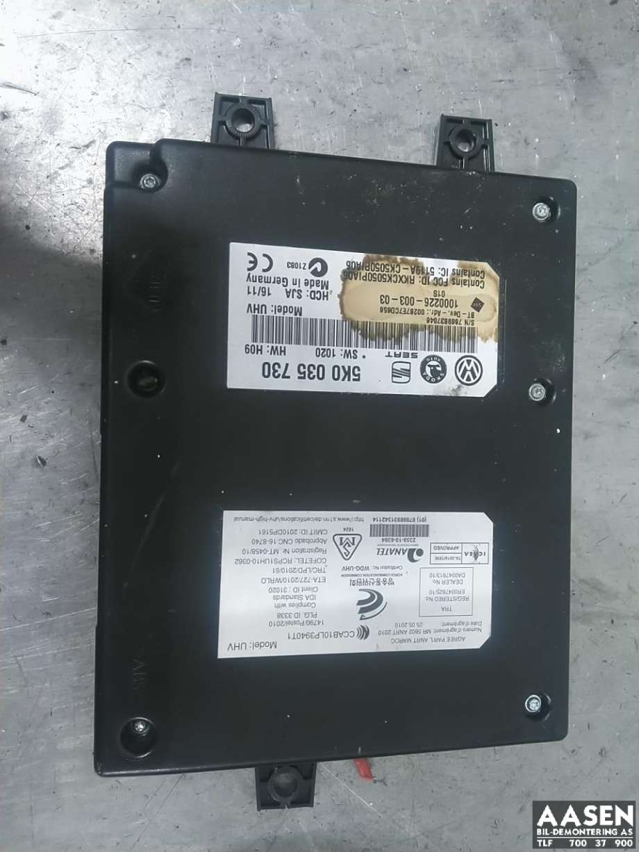 Styreenhet bluetooth til Škoda Superb, 2008-2015 (Type II) (5K0 035 730)