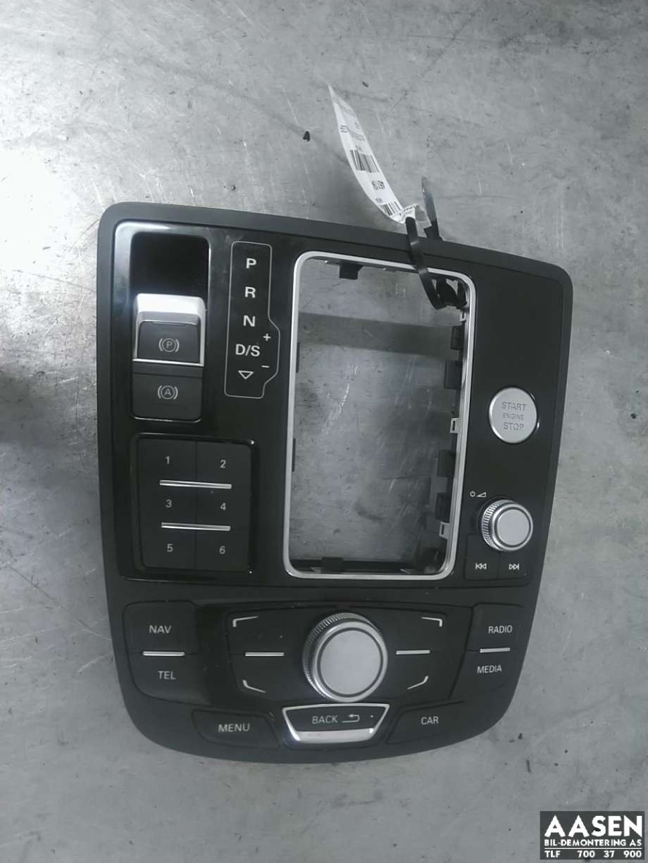 Bilstereo betjeningspanel til Audi A6, 2011-2014 (Type IV, Fase 1) (C7) (C7) (4G1 919 610 E)