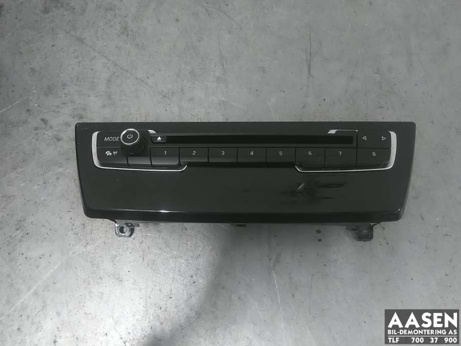Bilstereo betjeningspanel til BMW 2-Serie, Active/Gran Tourer, 2014-->> (F45/F46) (F45/F46) (64 11 9 371 455)