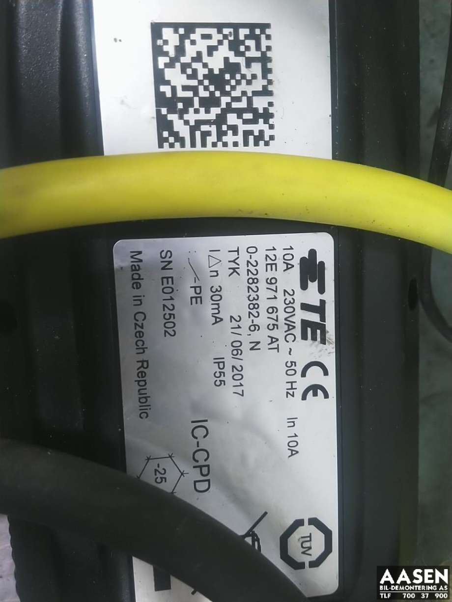 Batterilader kabel til VW E-Up 2013-2019  (12E 971 675 AT|)