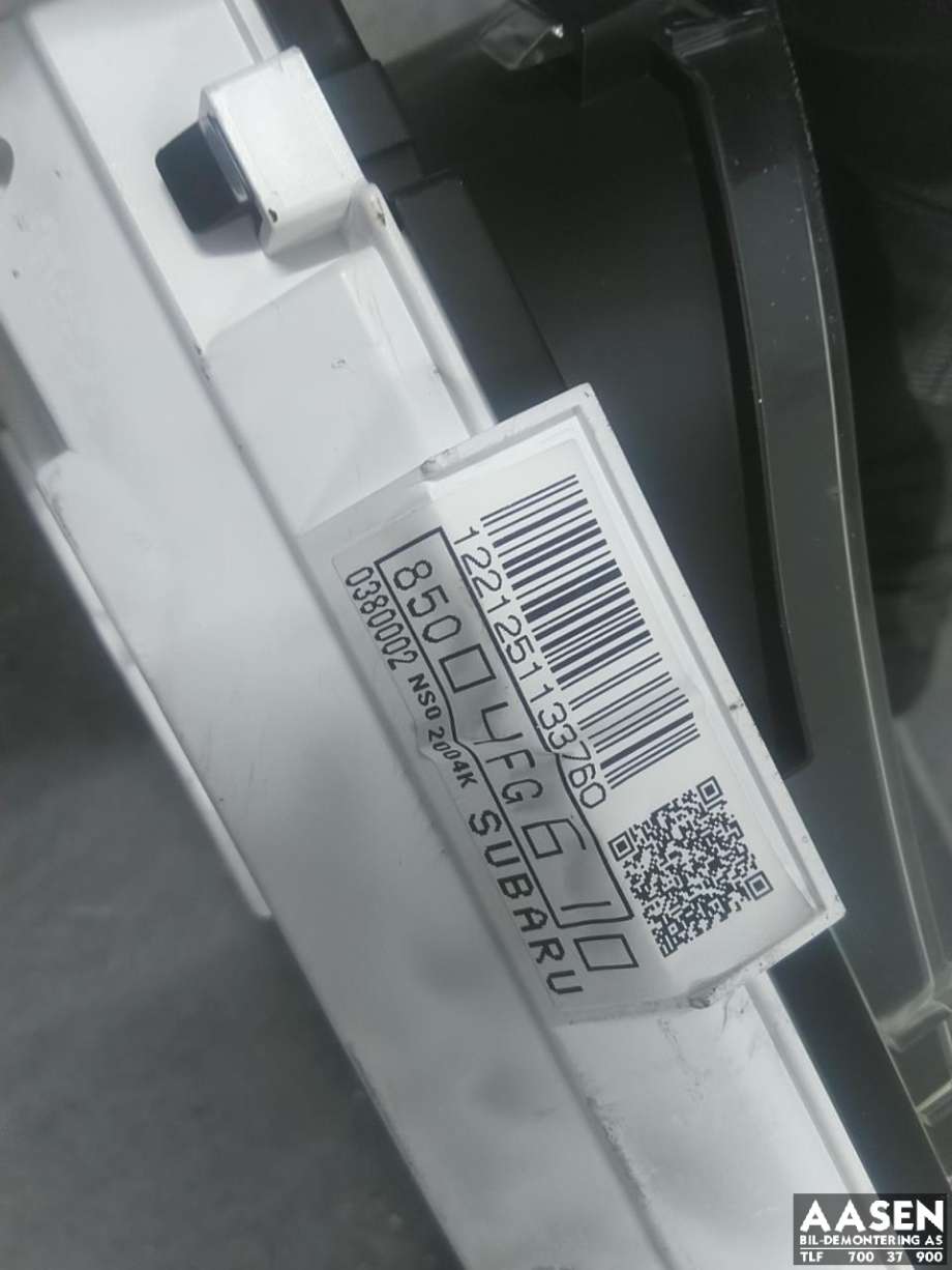 Instrumentpanel til Subaru Impreza 2008-2012 (Type III)  