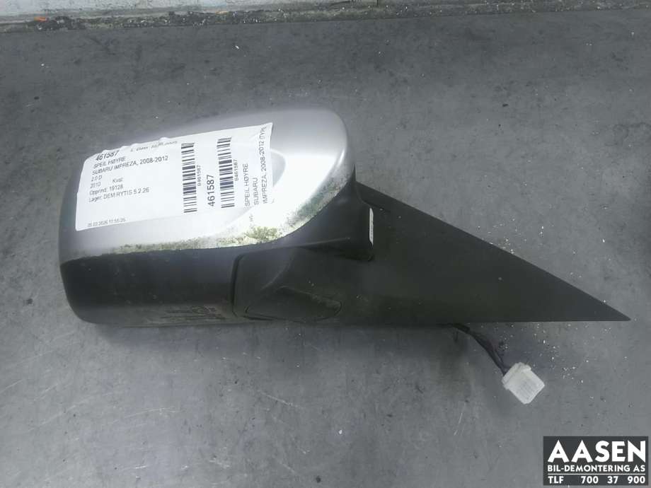 Speil høyre til Subaru Impreza, 2008-2012 (Type III)
