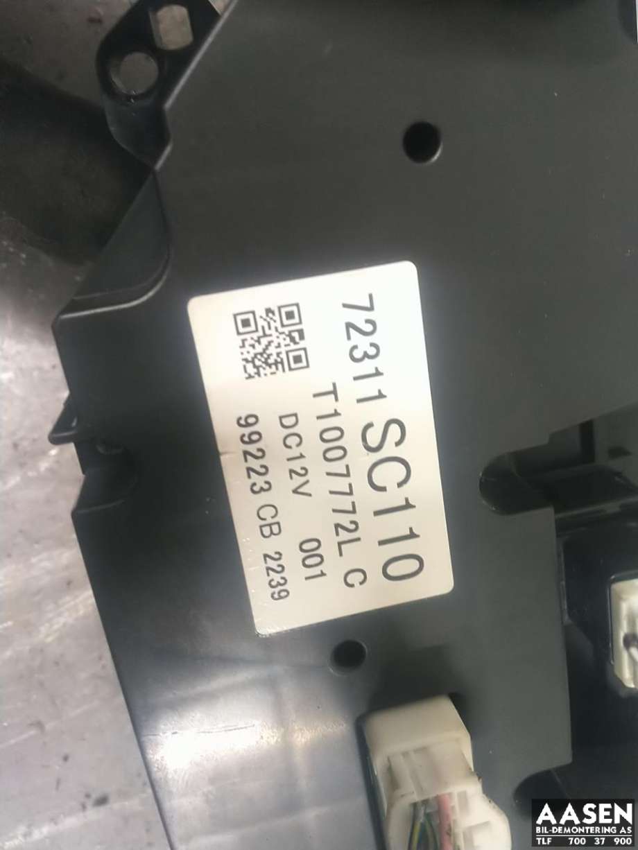 Varmeapparat betjening til Subaru Impreza 2008-2012 (Type III)