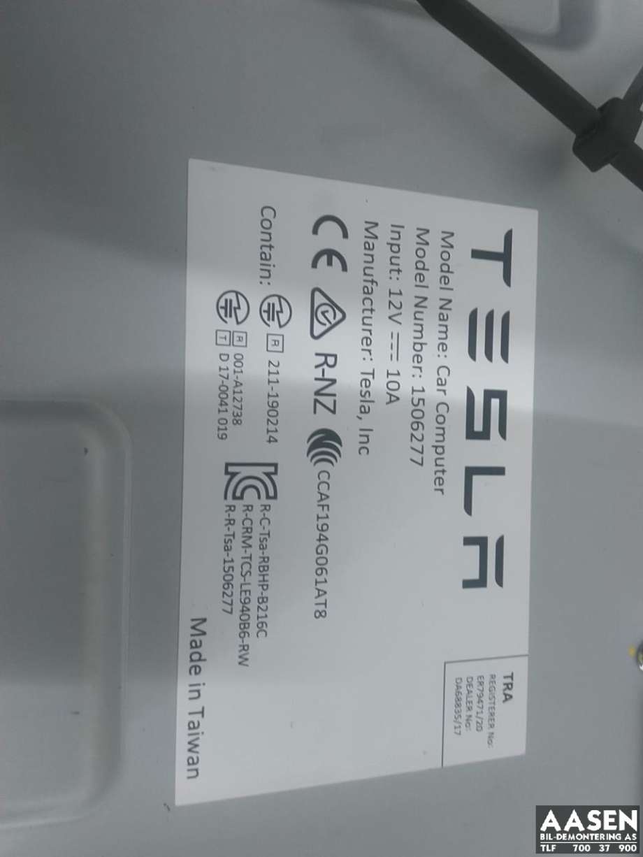 Styreenhet autopilot til Tesla Model 3 2018-2023 (Fase 1)  (1566786-01-C|)