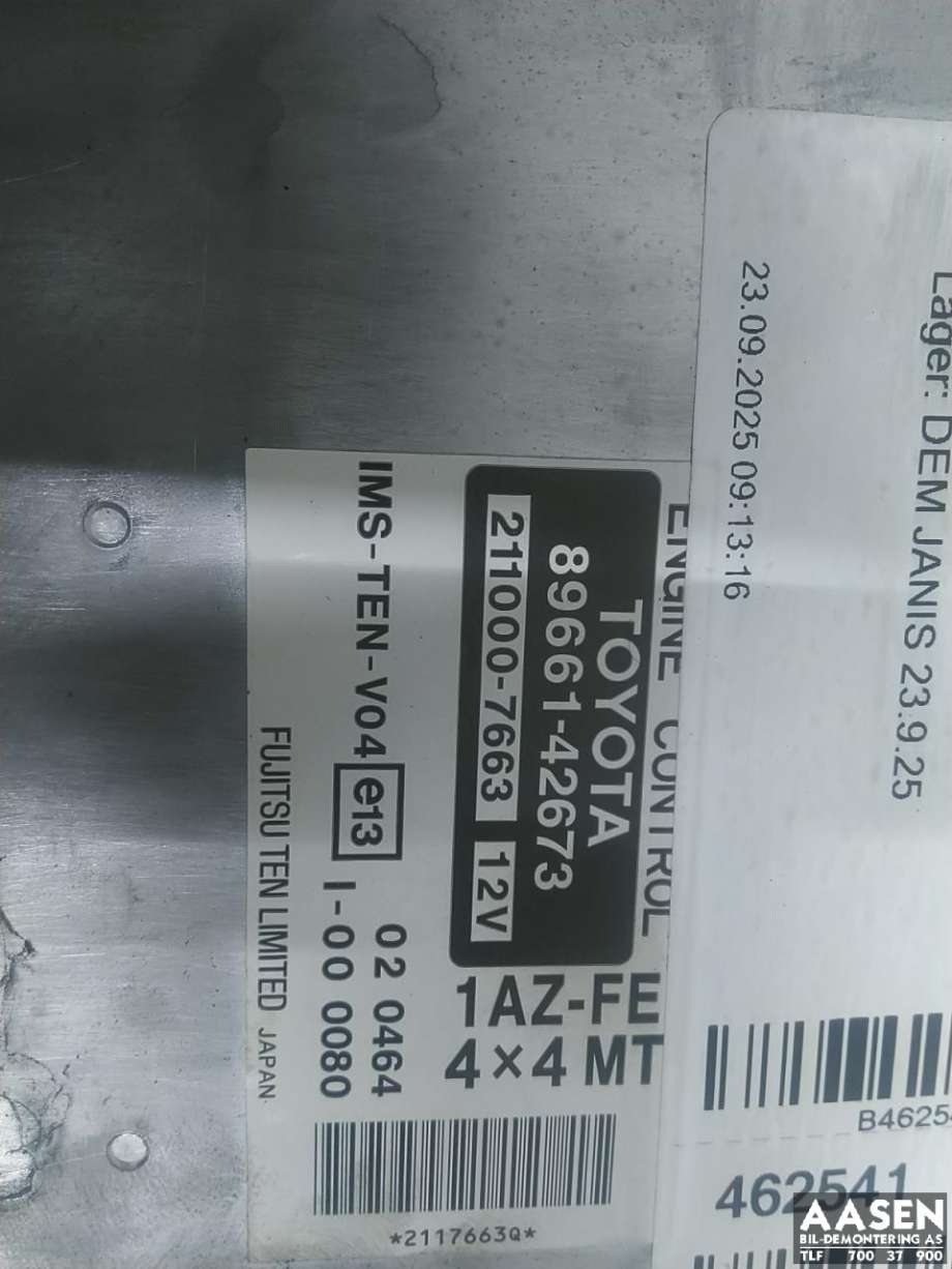 Styreenhet motor til Toyota RAV4 2000-2006 (Type II)  (8966142750|8966142751|89661-42673)