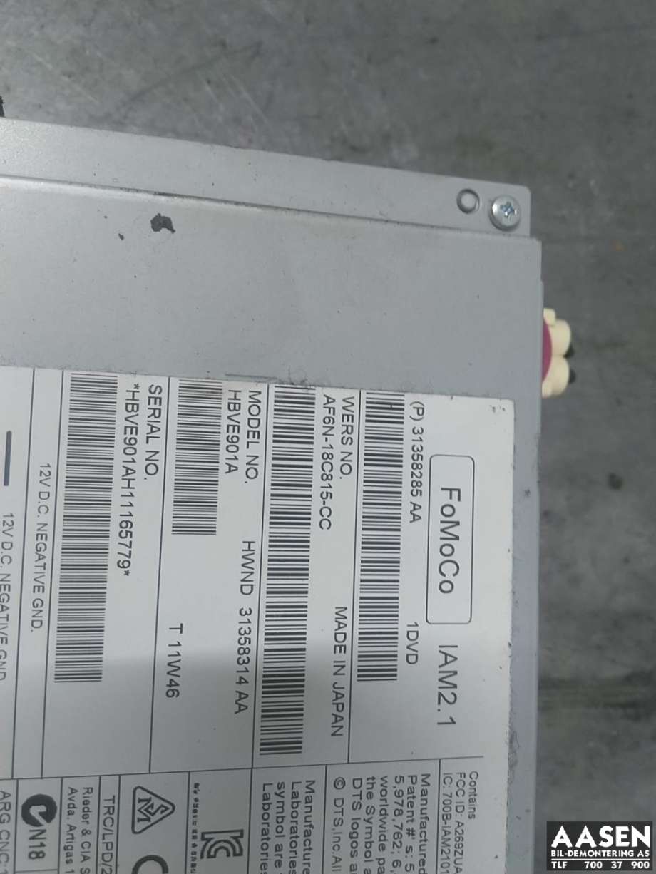 Bilstereo til Volvo V70 2007-2013 (Type III, Fase 1)  (FOMOCO|36050580|31358314|31358285 AA)