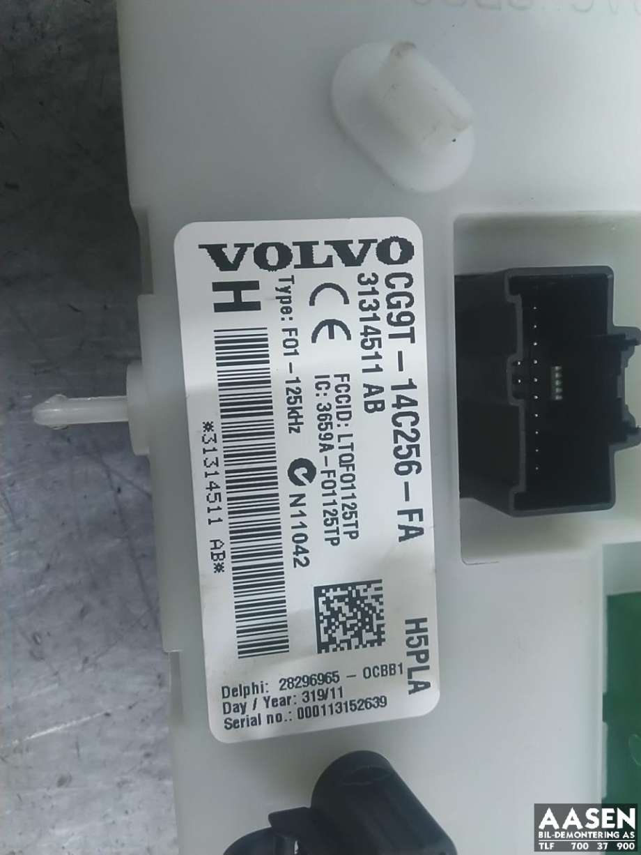 Sikringsboks kupe til Volvo V70 2007-2013 (Type III, Fase 1)  (31412971|31314511 AB|CG9T-14C256-FA)