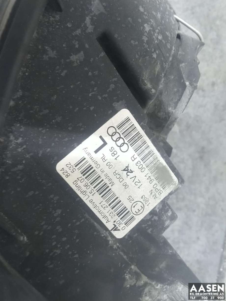 Frontlykt venstre xenon til Audi A3 2003-2008 (Type II, Fase 1)