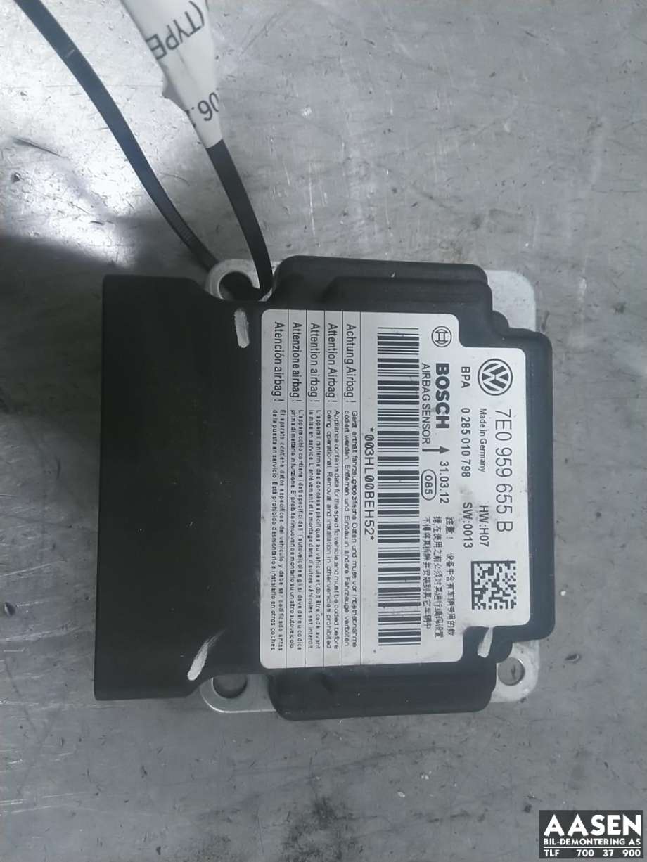 Airbag elektronikk til VW Caddy 2010-2015 (Type III, Fase 2) (7E0 959 655 B|)