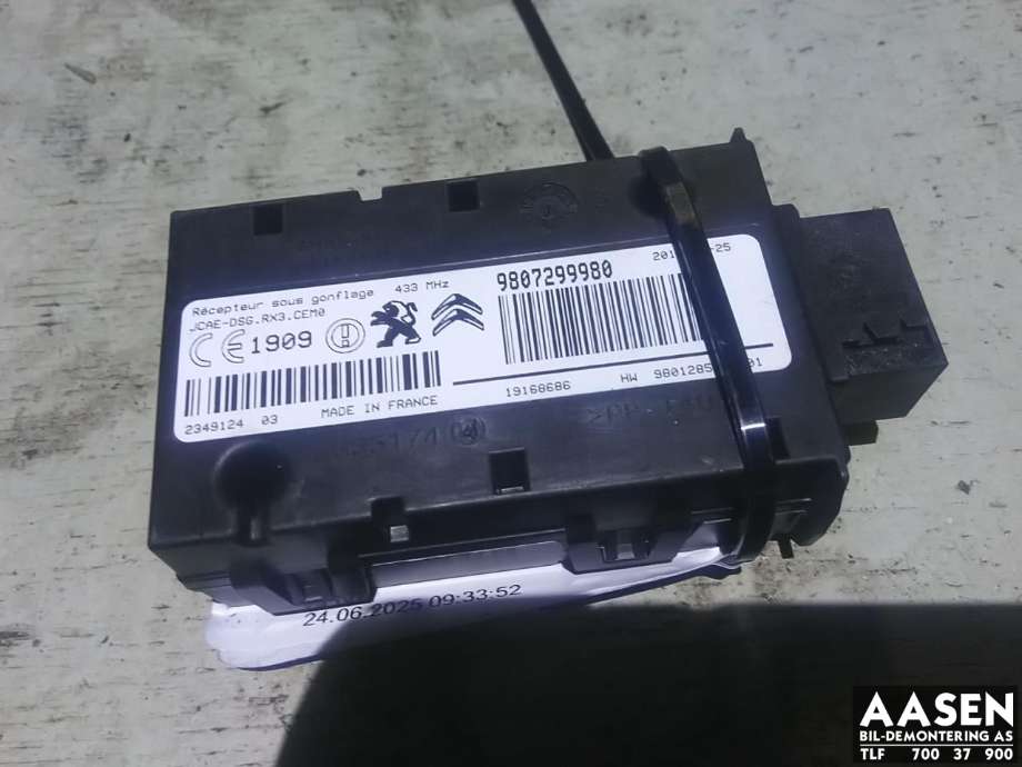 Sensor dekktrykk til Peugeot 508 2011-2014 (Type I, Fase 1) (98 072 999 80|)