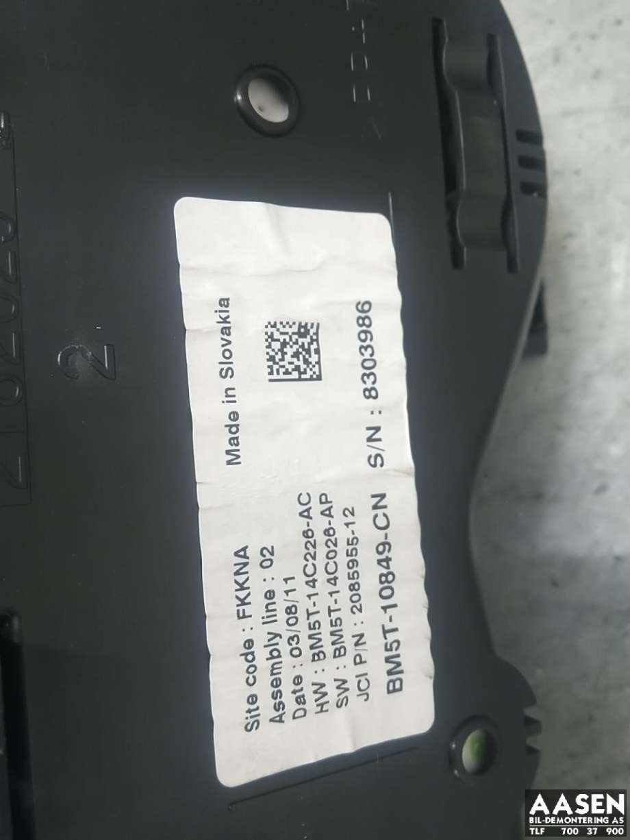 Instrumentpanel til Ford Focus 2011-2014 (Type III, Fase 1)  (1879756|)