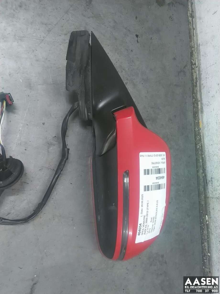 Speil venstre til Audi A3 2009-2012 (Type II, Fase 2) (8P1 858 531 EB|)