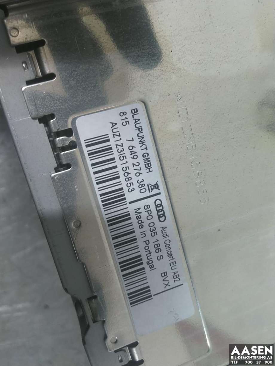 Bilstereo til Audi A3 2009-2012 (Type II, Fase 2)  (8P0 035 186 S|)